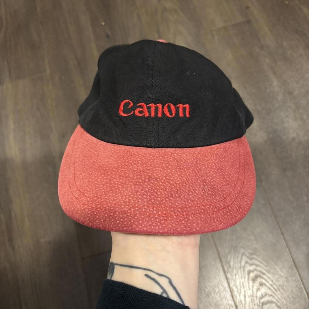 vintage canon strap back hat 90s OS